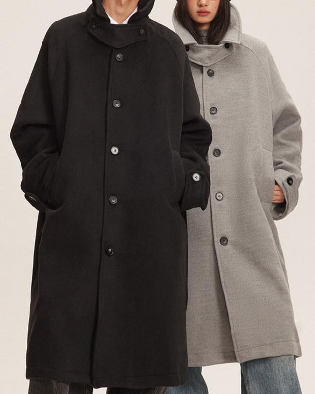 休閑寬鬆風衣外套