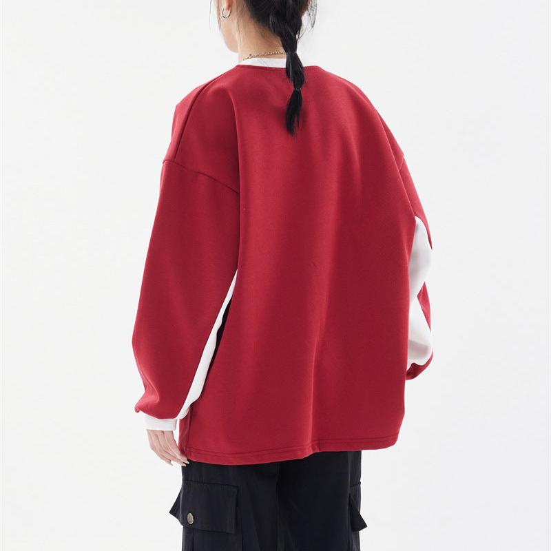 Racing element patchwork sweatshirt