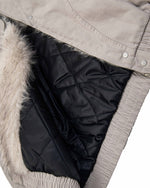 모피 트리밍 후드 코튼 패딩 재킷