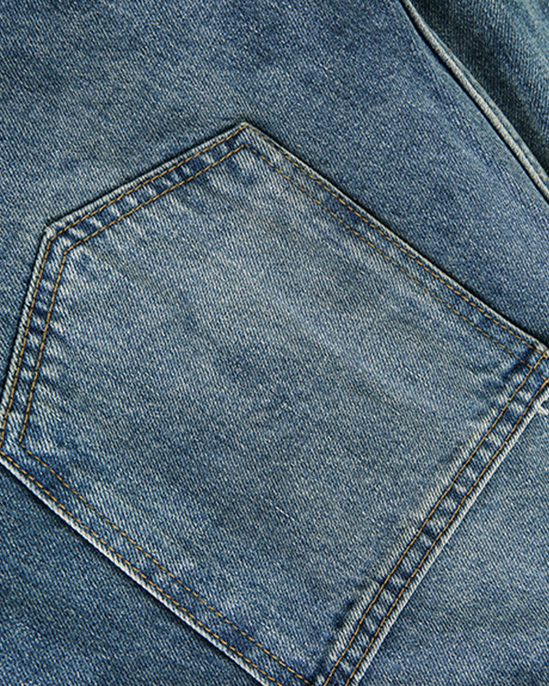 休閑刺綉牛仔褲