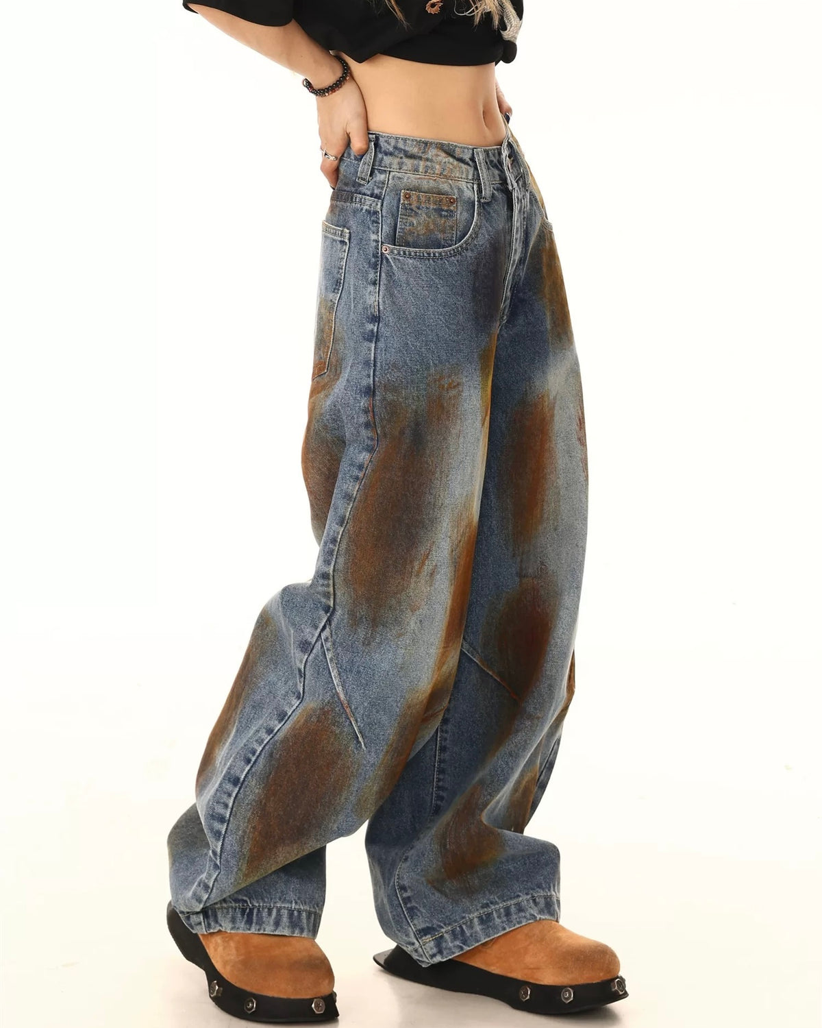 做舊休閑牛仔褲