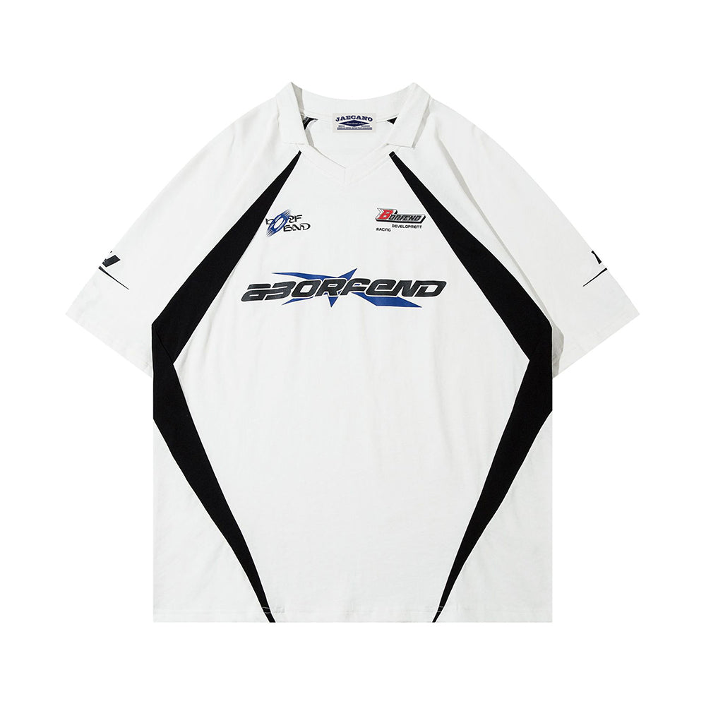 拼接撞色運動風短袖