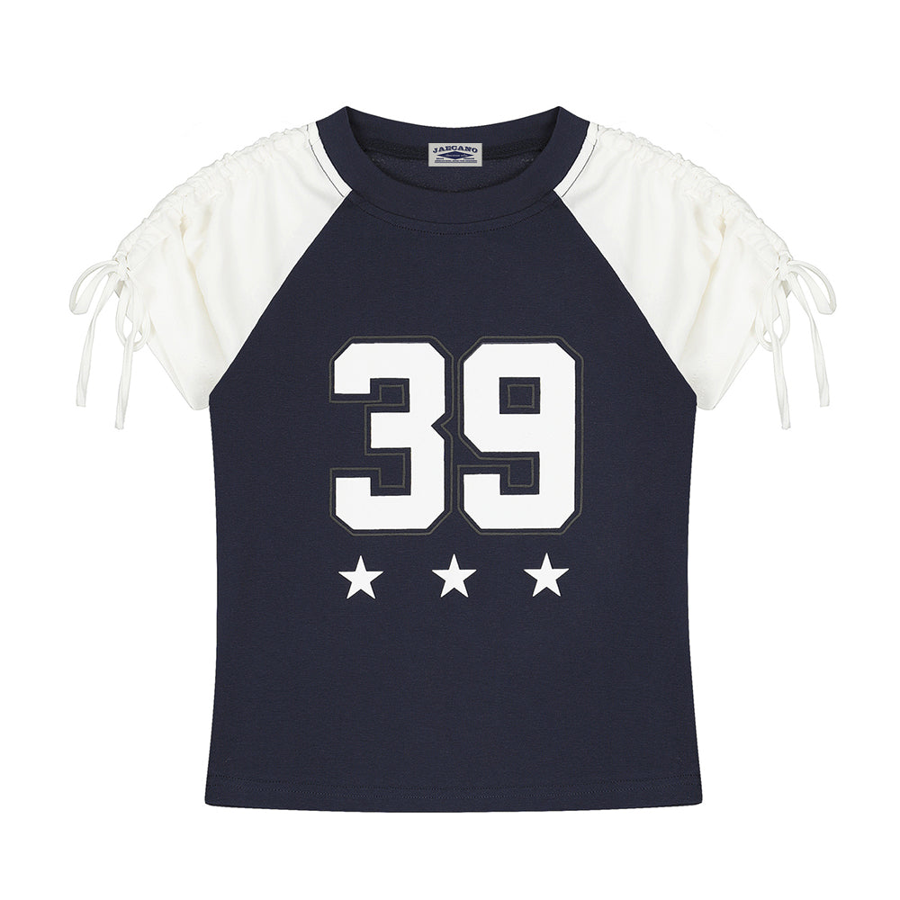 레트로 콘트라스트 반소매