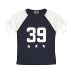 레트로 콘트라스트 반소매