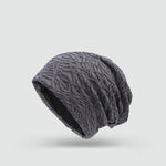 純色雙層皺褶套頭帽