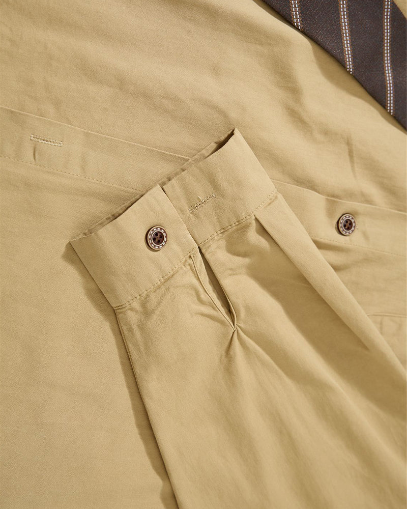 Distressed versatile long-sleeved shirt