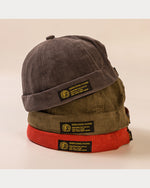 コーデュロイのヒップホップキャップ