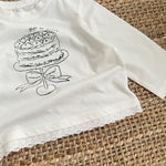 可愛蛋糕印花長袖