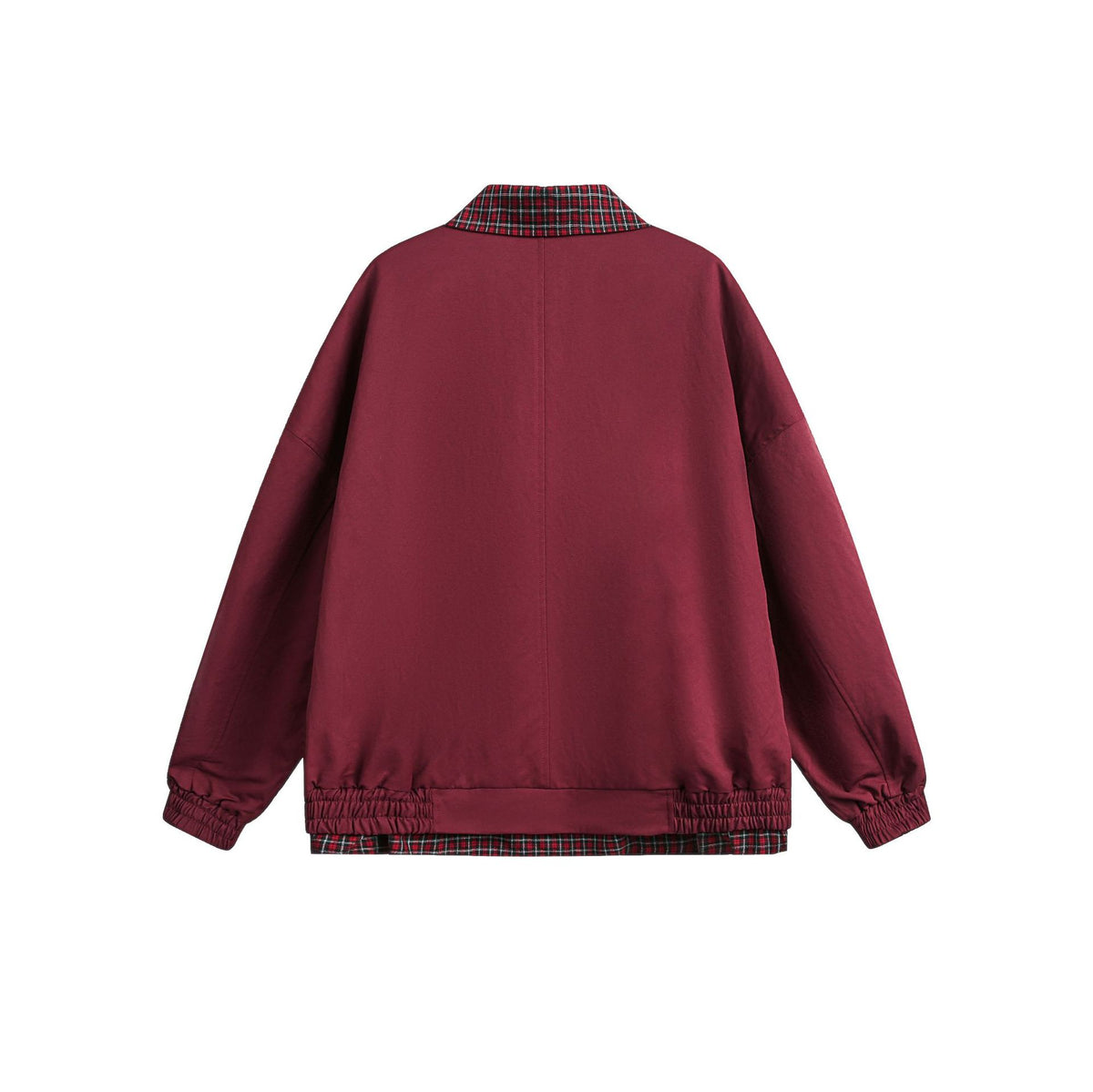 Retro reversible plaid jacket