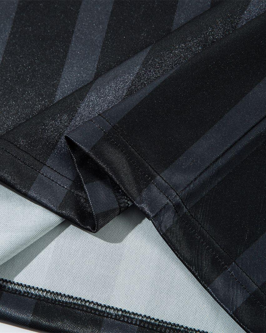 레트로 대비 스트라이프 반소매