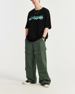 休閑口袋工裝褲