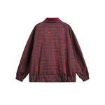 Retro reversible plaid jacket