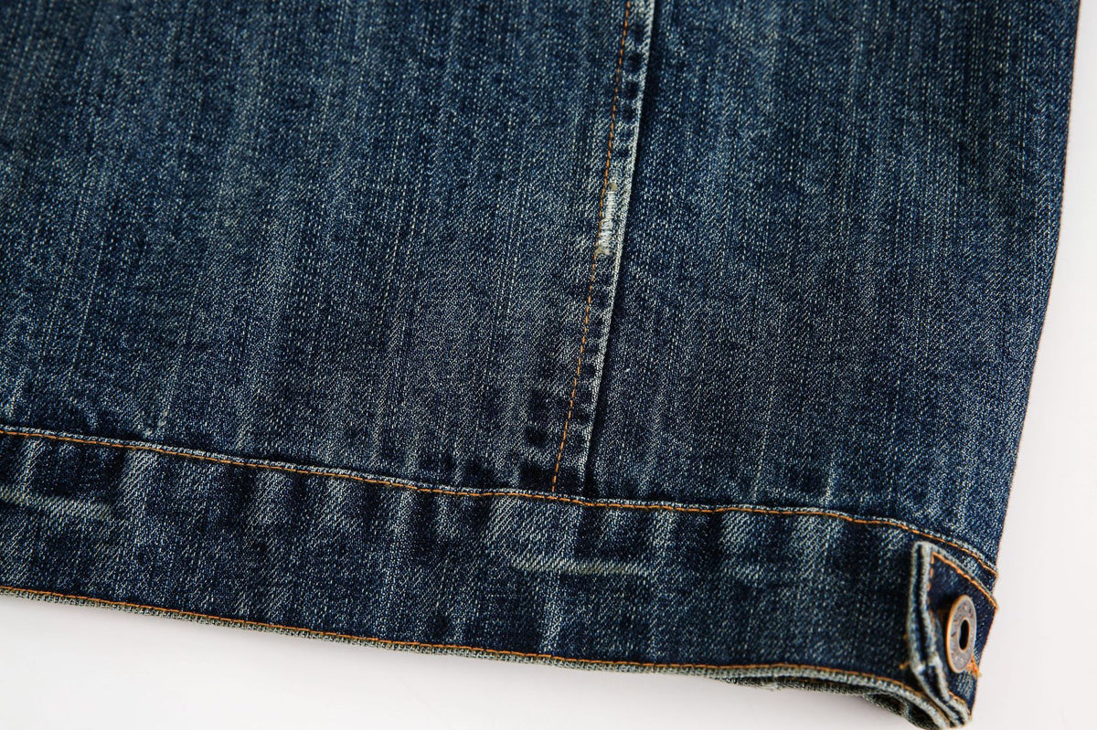 vintage denim hooded jacket