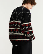 vintage knitted crew neck sweater