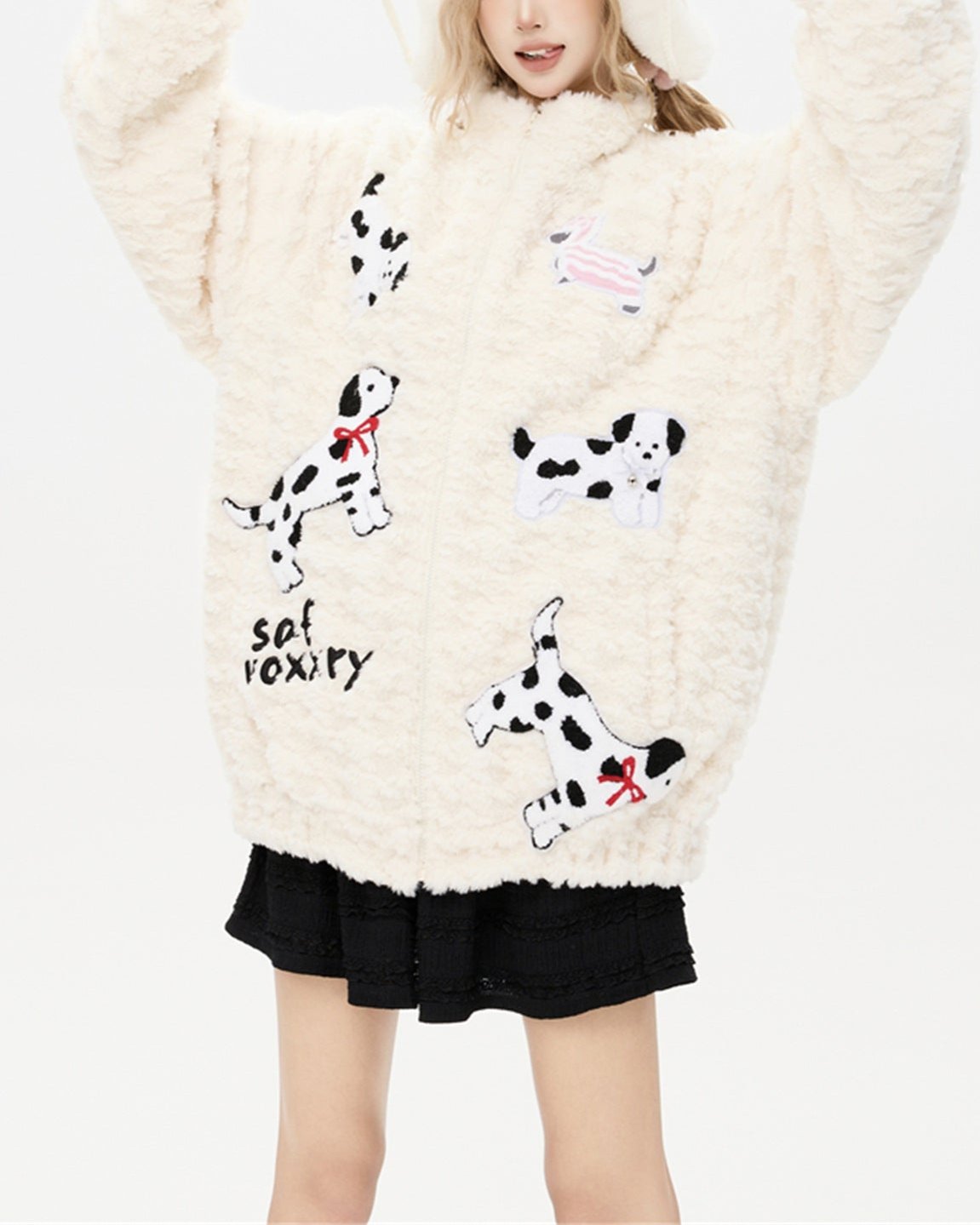 Fun Dalmatian Stand Collar Jacket