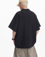 Retro solid color polo short sleeve