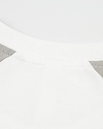Colorblocked round neck short sleeves