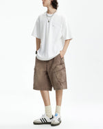 Washed casual overalls