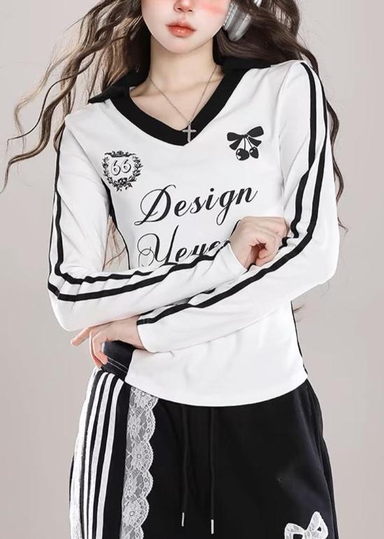 復古拼色印花長袖