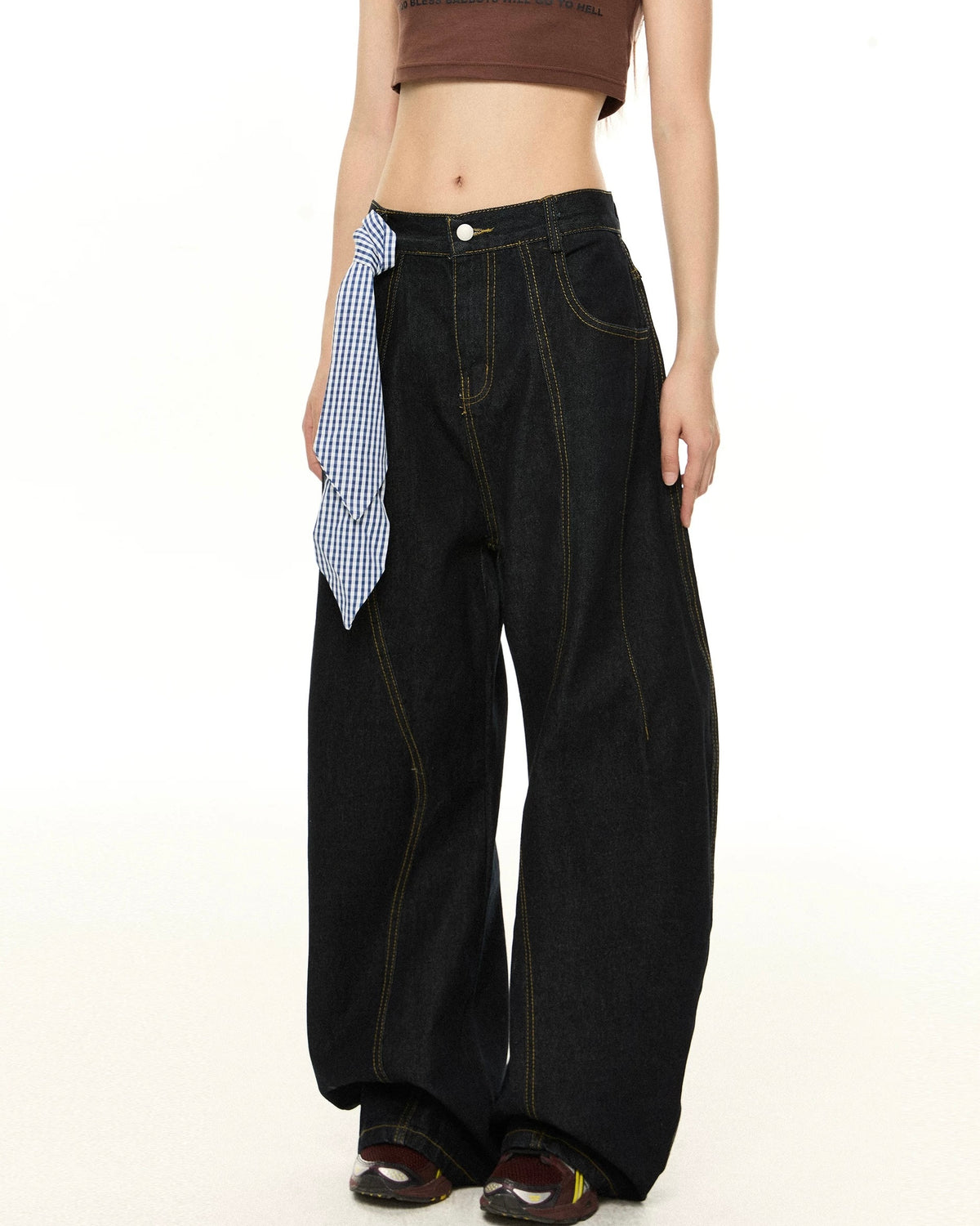 스카프 캐주얼 청바지