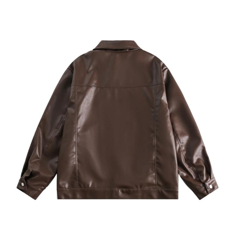 Retro motorcycle leather jacket