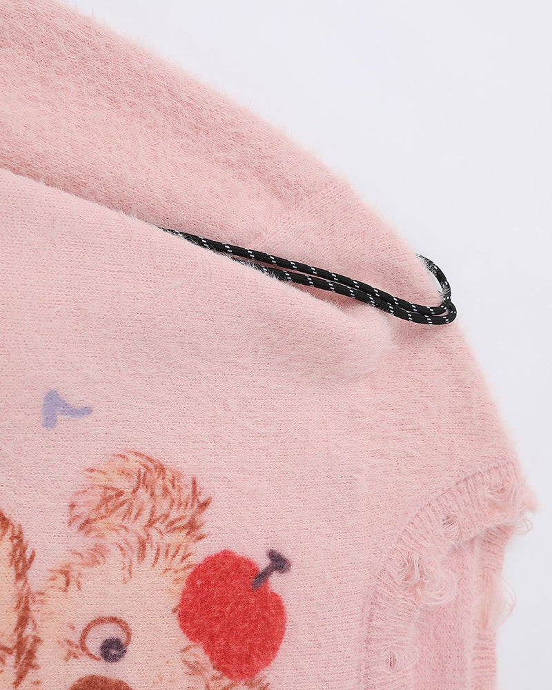 雙肩包玩偶情侶針織衫