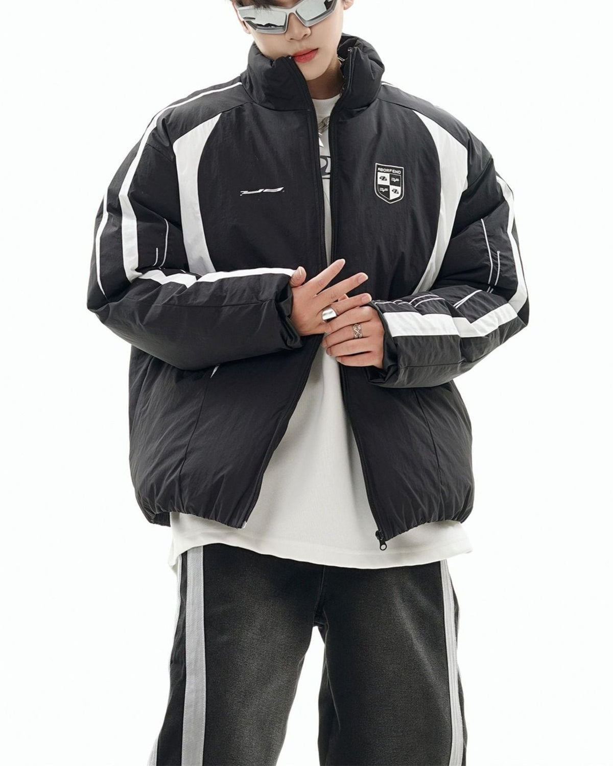 Retro contrast cotton jacket