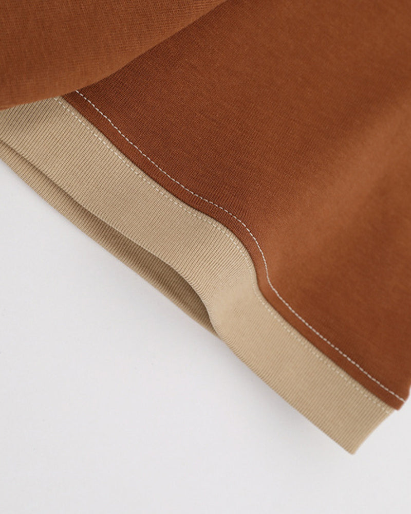 레트로 콘트라스트 반소매