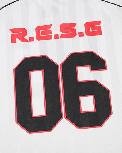 v領運動條紋短袖