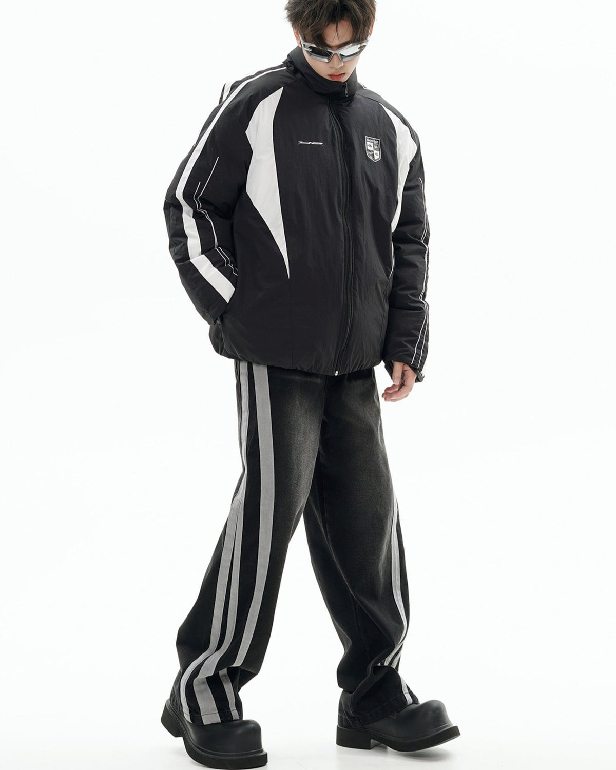 Retro contrast cotton jacket