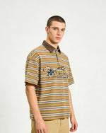 復古撞色條紋短袖