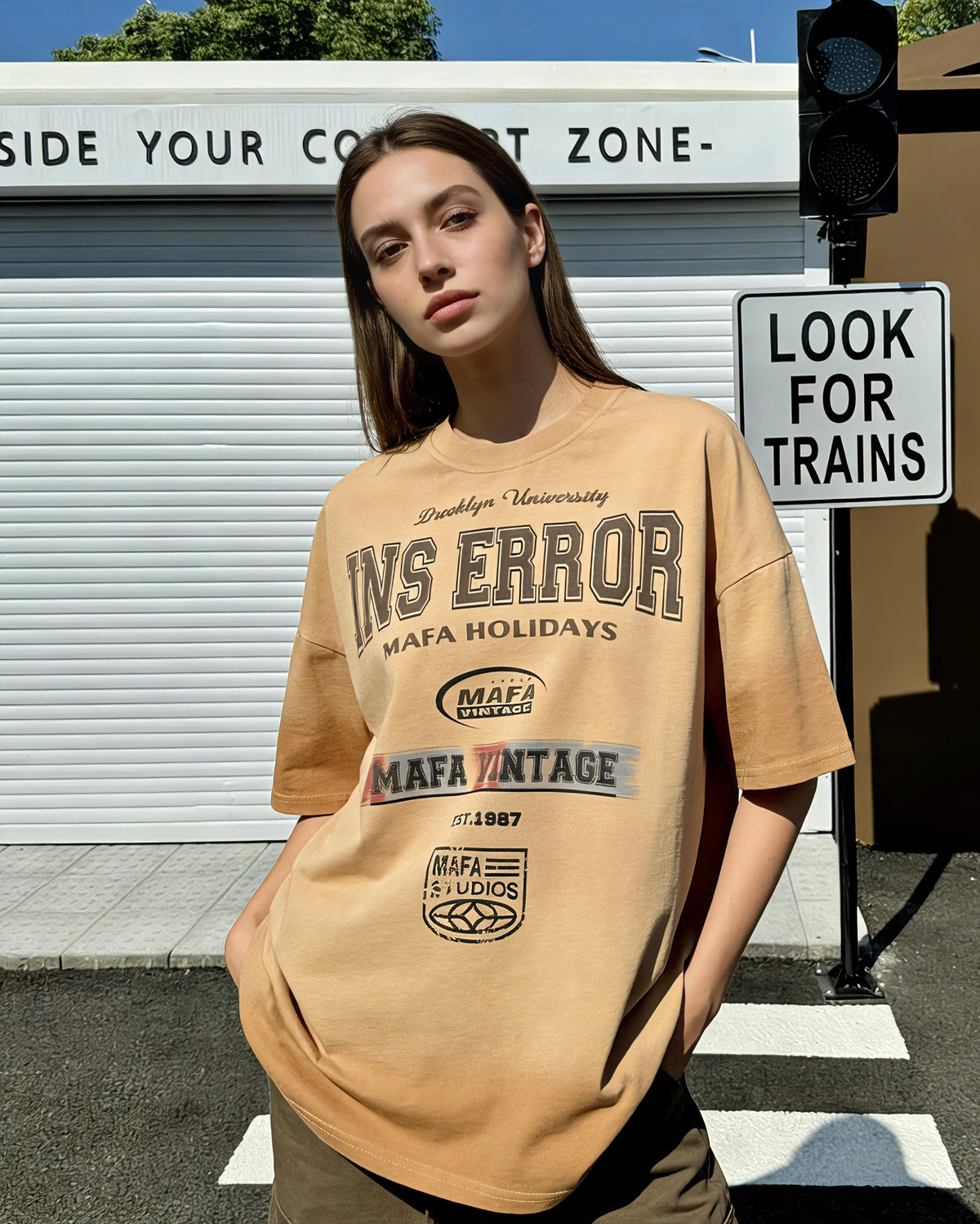 Washed casual short sleeves