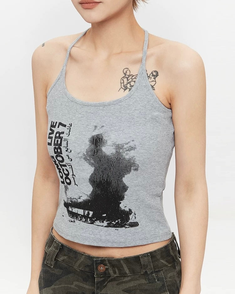 Lettering print suspenders