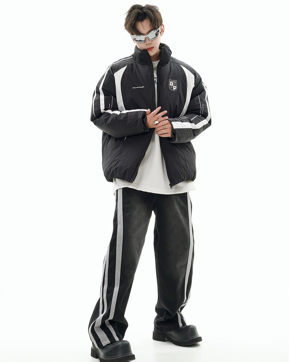 Retro contrast cotton jacket