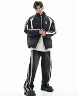 Retro contrast cotton jacket