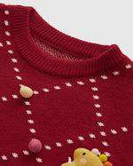 vintage knitted crew neck sweater