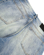 Retro washed denim jeans