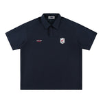 Retro solid color polo short sleeve