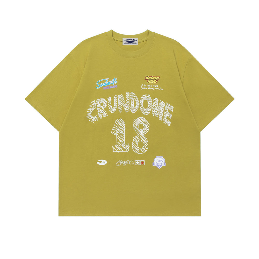 레트로 프린트 반소매