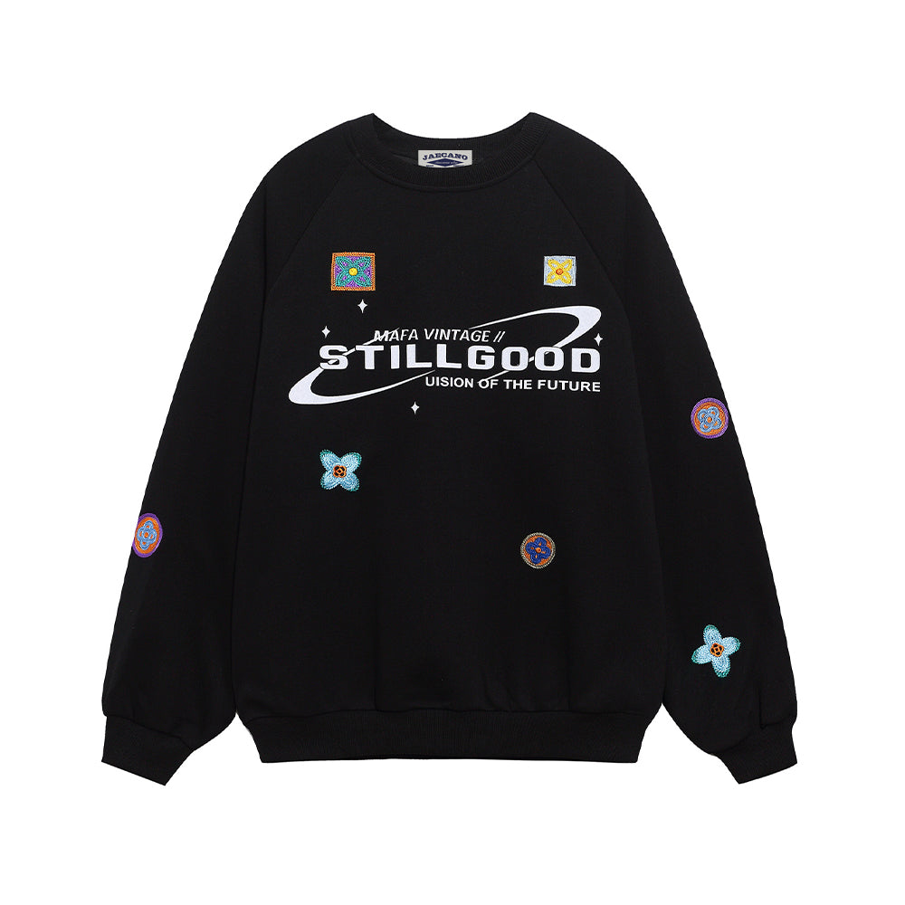 刺綉小花百搭衛衣