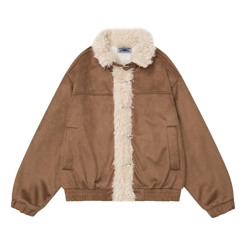 Retro patchwork cotton jacket