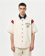 Contrast Color Puppy Short Sleeve Shirt