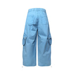 Distressed multi-pocket casual pants