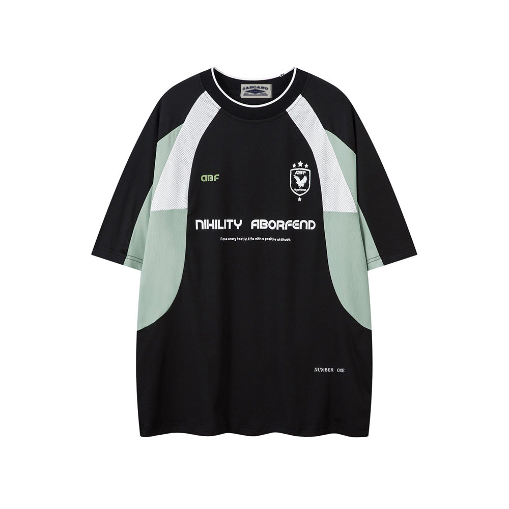 컬러블록 스포츠 반팔