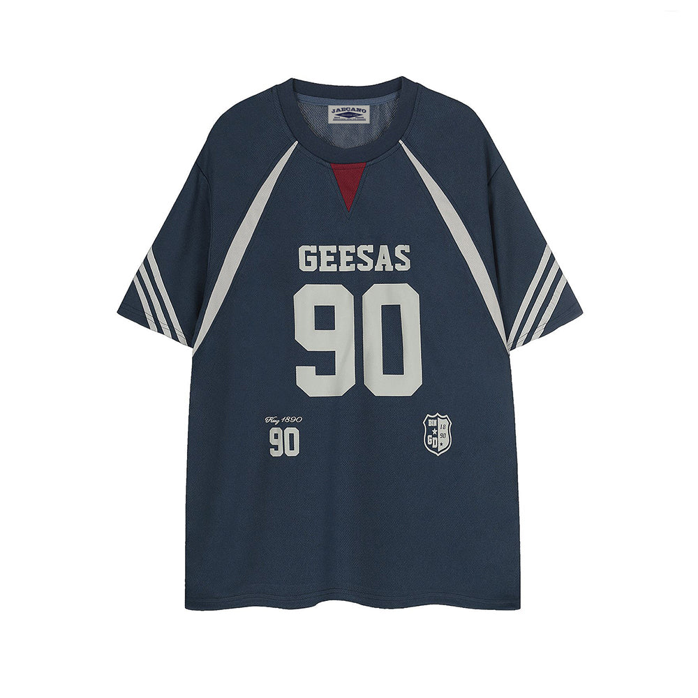 Retro letter short sleeves