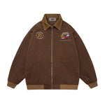 레트로 콘트라스트 자수 재킷