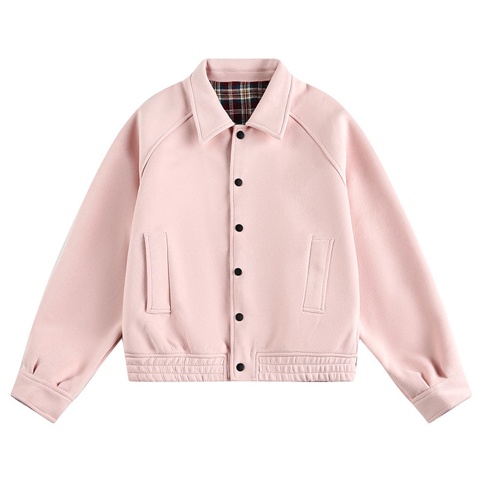 Solid color short coat