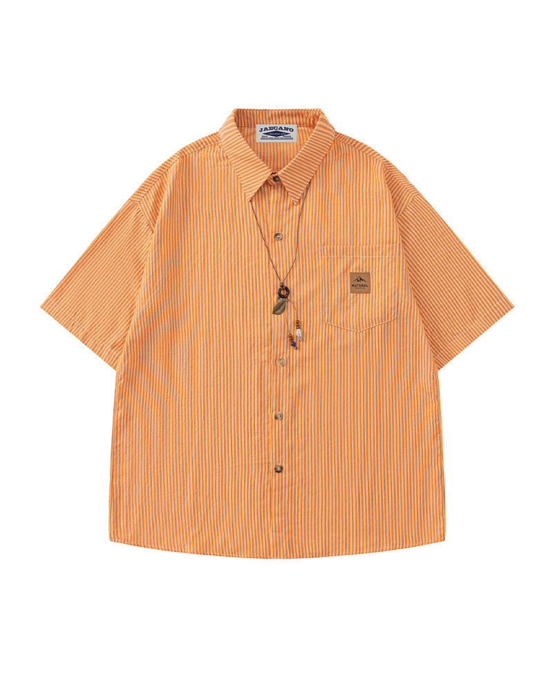 striped short-sleeved shirt