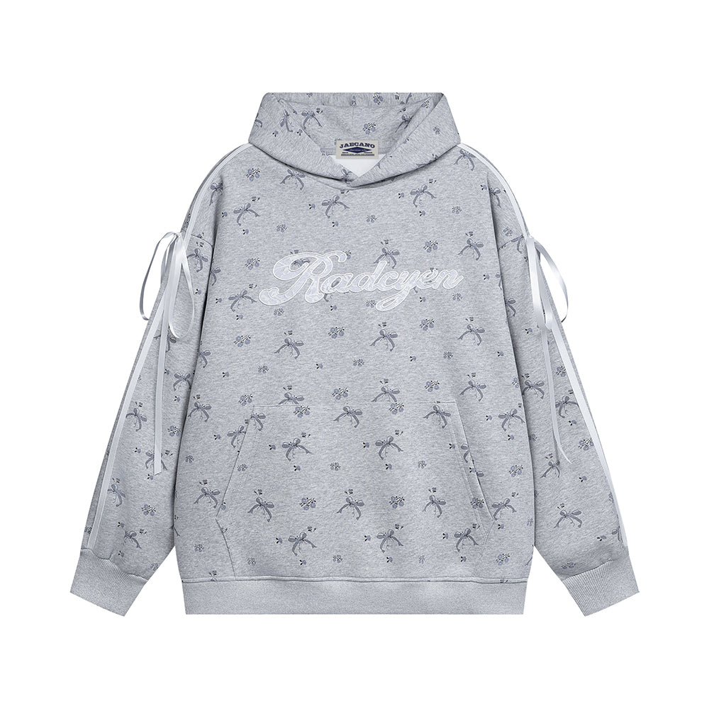 Retro cute embroidered hooded sweatshirt