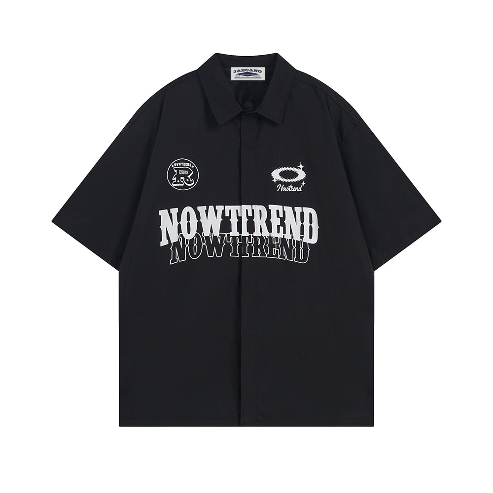 American street fashion short-sleeved shirt